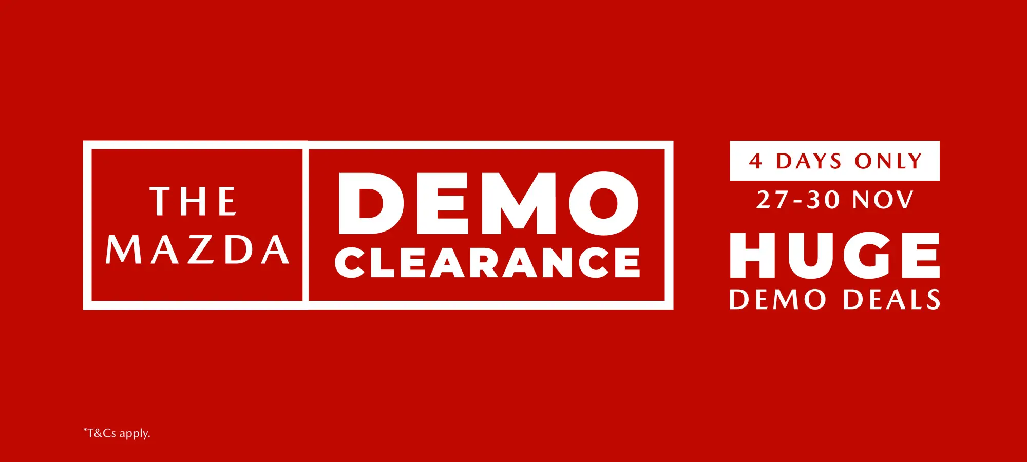 Mazda DemoClearance 2000x900